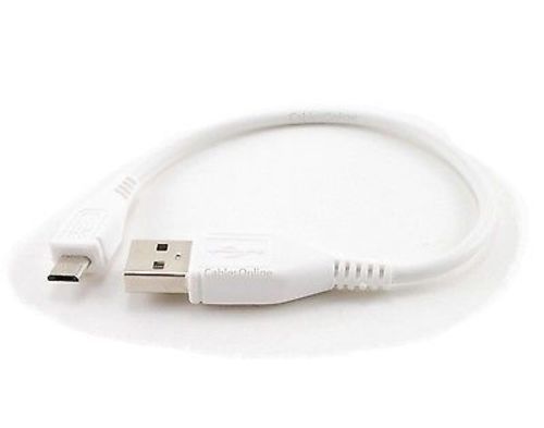 5-PACK 6 inch USB 2.0 to Micro-B Male/Male White Cable, CablesOnline USB-1500W-5
