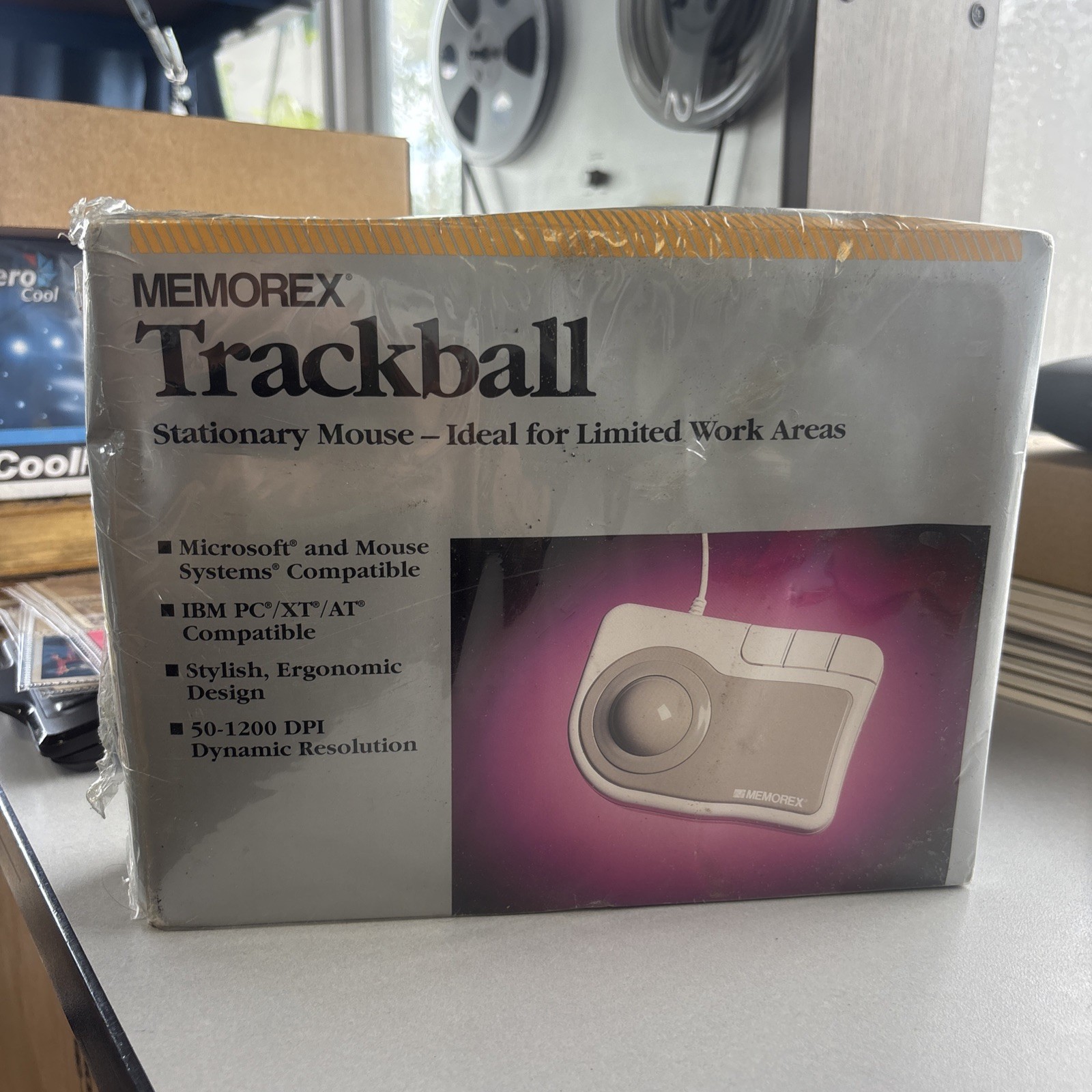 Memorex Trackball Wired Stationary Mouse – NEW IN SEALED BOX!