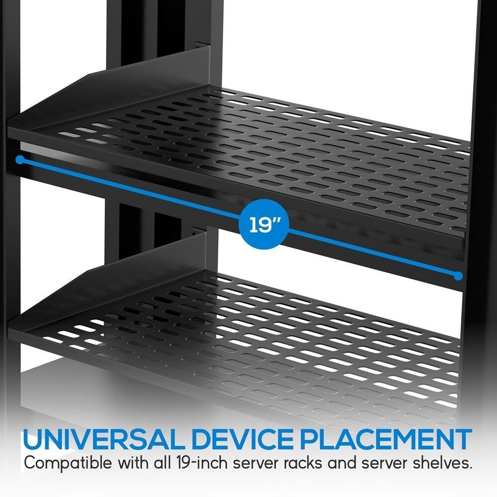 Pyle 1UX2 Server Rack Shelves – Universal Device Server Rack Mounting Tray -Pair