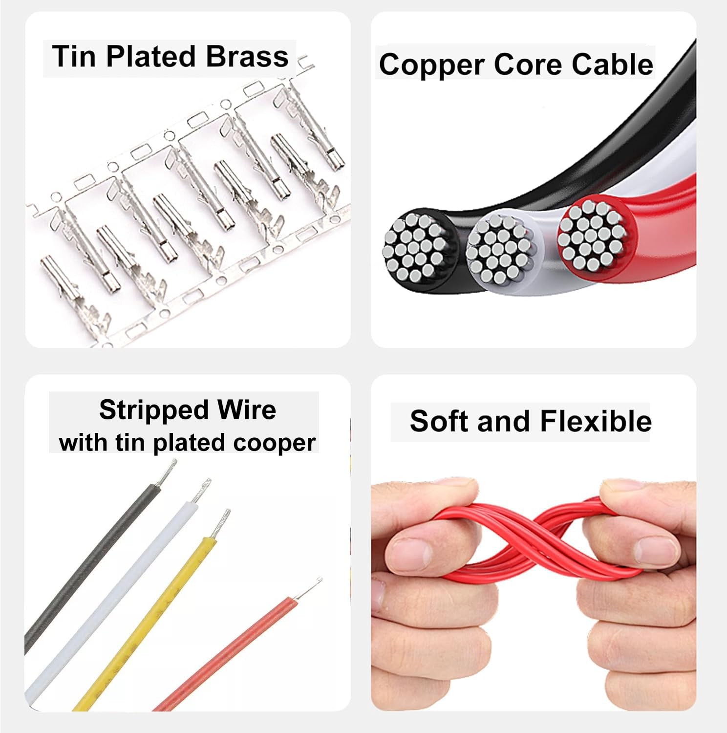 20 Pcs Red JST SH1.0mm 2 Pin Male Plug Micro Wire Connectors