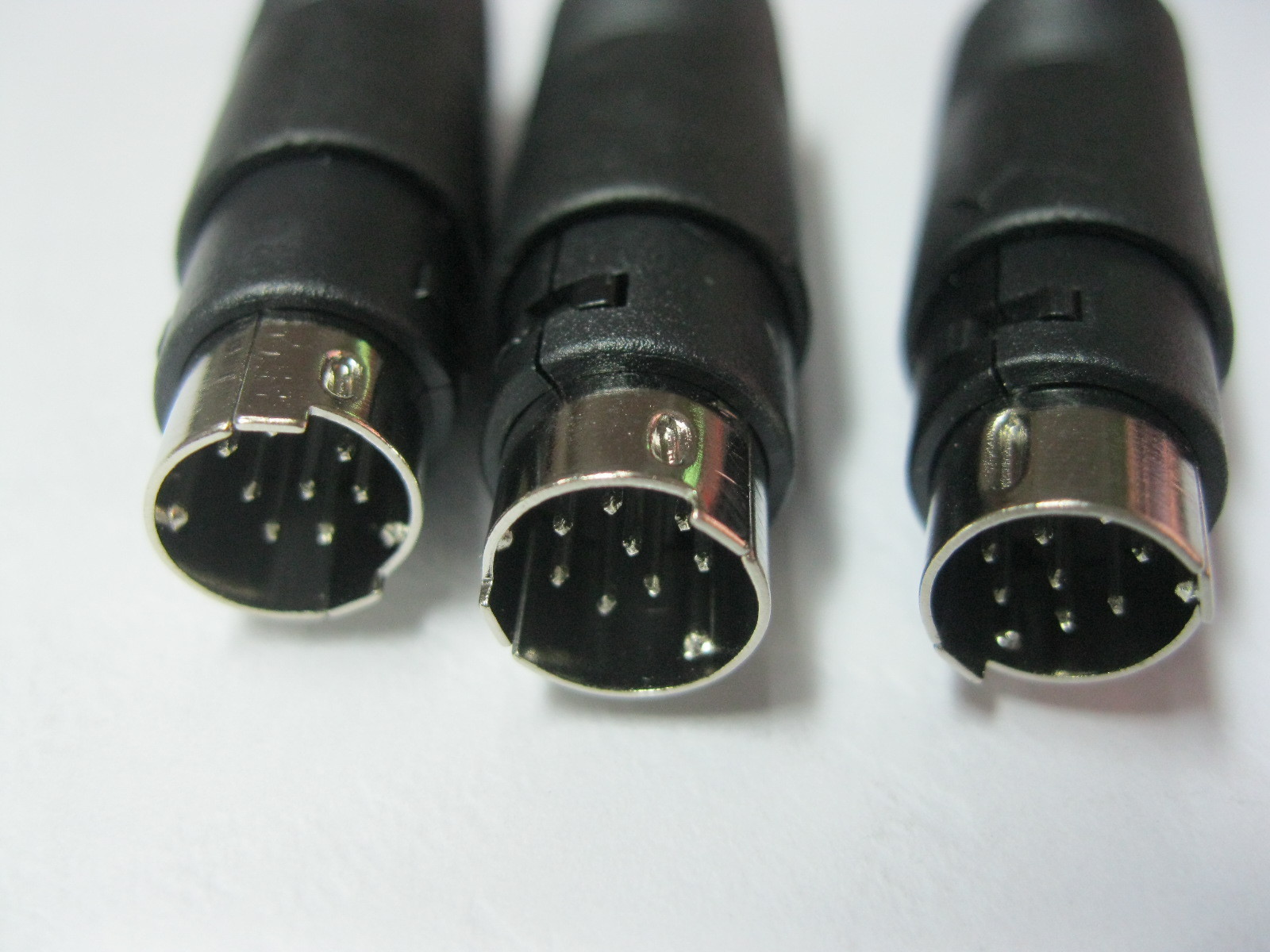 20 pcs 8 Pin Mini DIN Plug Male Connector with Plastic Handle New