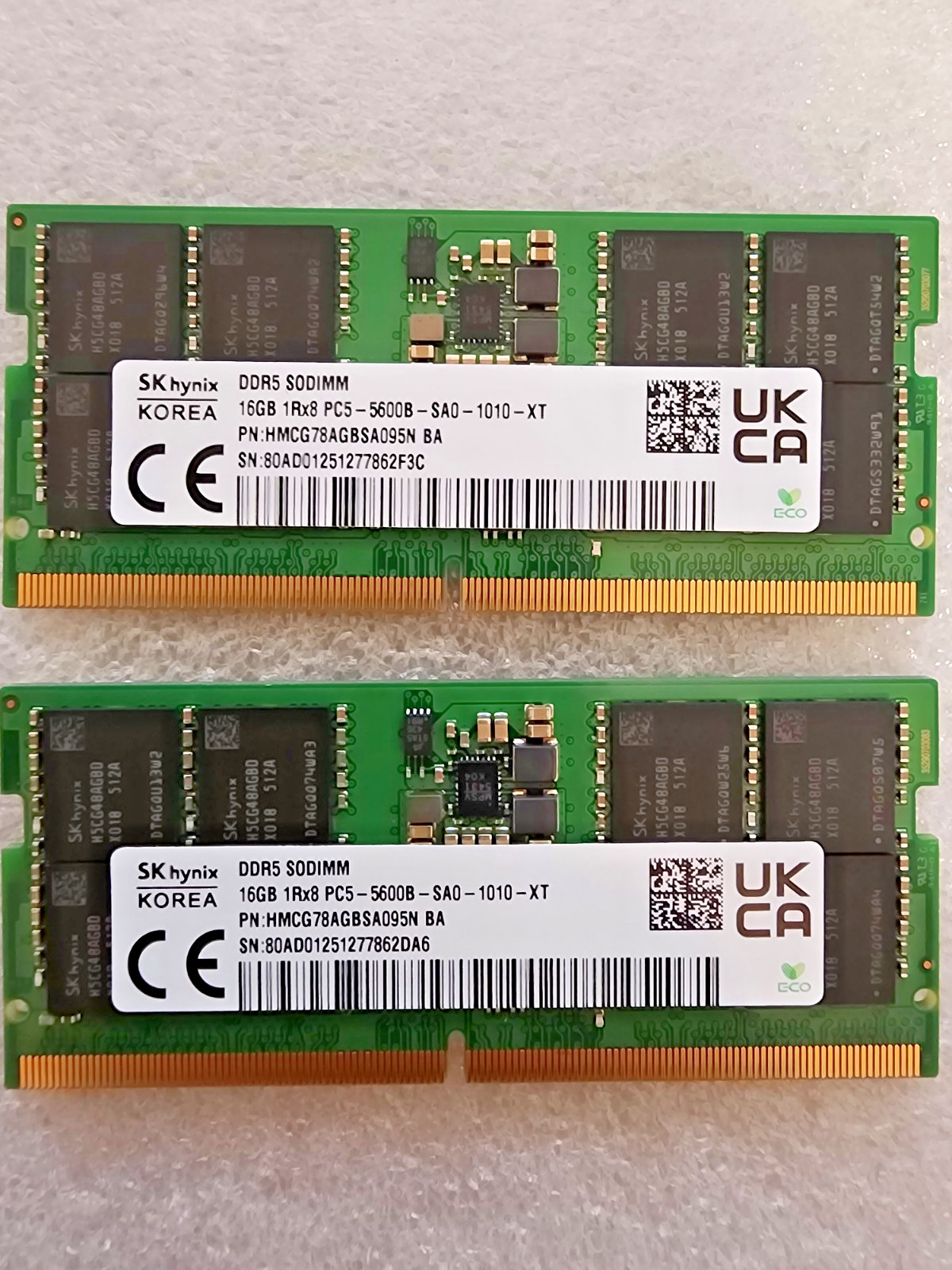 SK Hynix 32GB DDR5 RAM 5600MHz PC5-5600B SODIMM Laptop Memory Kit 2x16gb