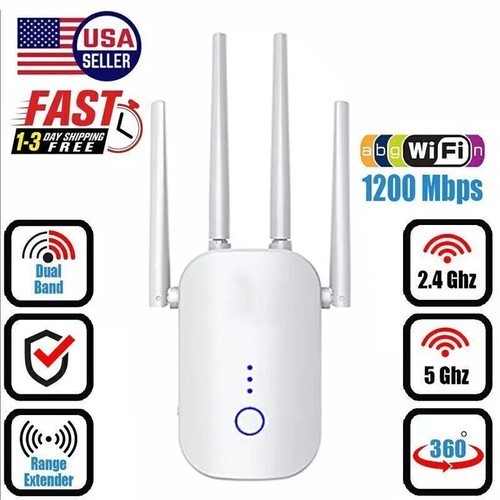 WiFi Signal Extender Range Repeater Booster Internet Wireless Amplifier 1200Mbps