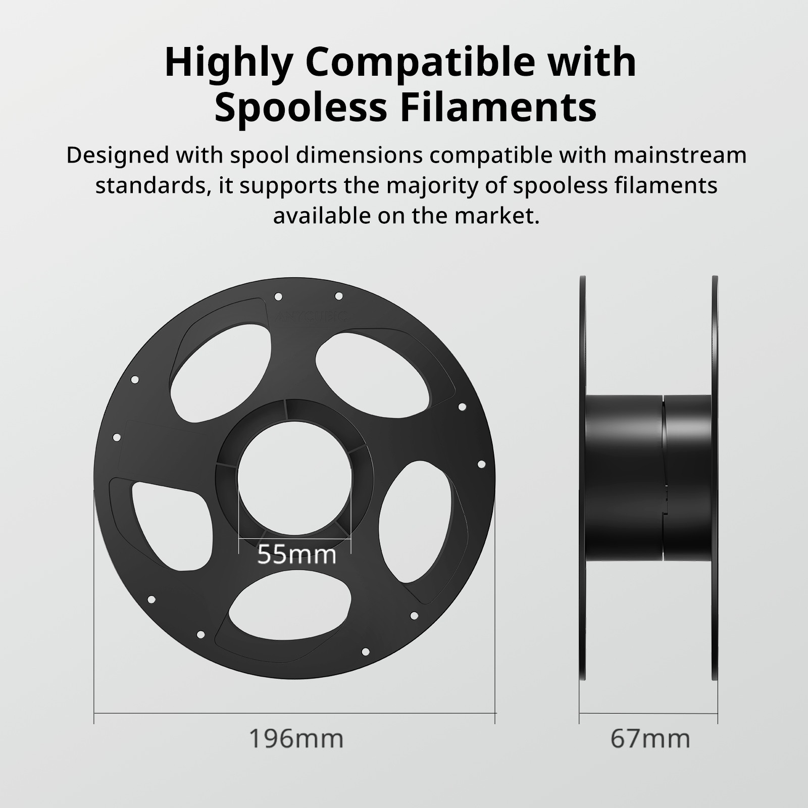 1KG ANYCUBIC 1.75mm PLA/ PETG/ Silk/ Matte/ TPU/ ABS FDM 3D Printer Filament Lot