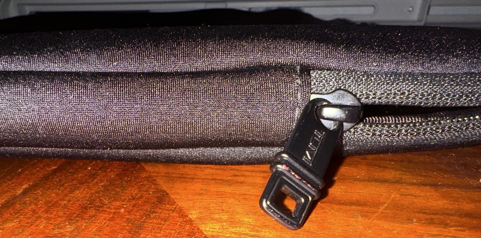 TUMI 16” Black Neoprene Zip Closure Laptop Case