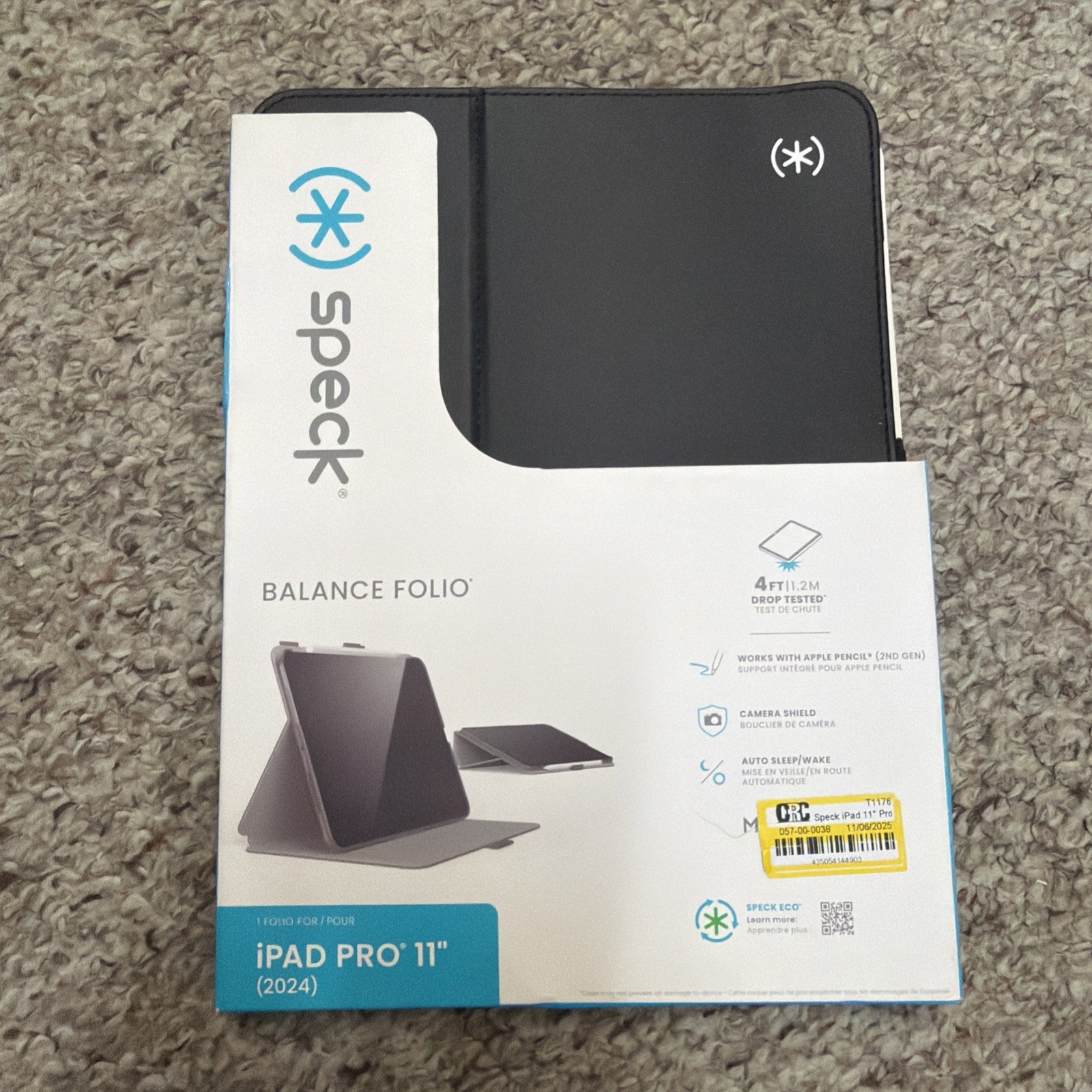 Speck – Balance Folio Case for Apple iPad Pro 11(latest model/M4 chip) – Bl…
