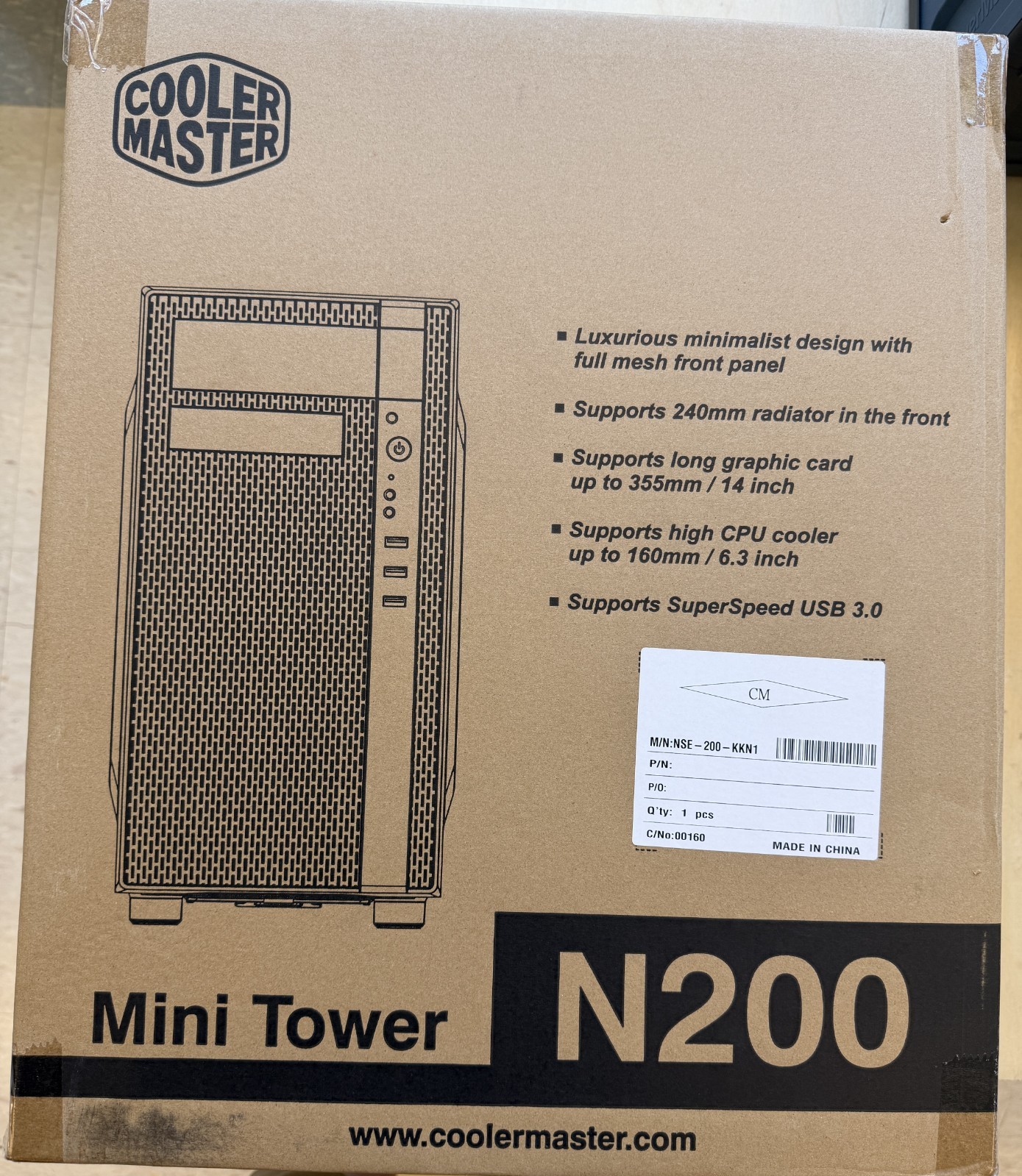 Cooler Master N200 Mini Tower Computer Case with Fully Meshed Front Panel -…