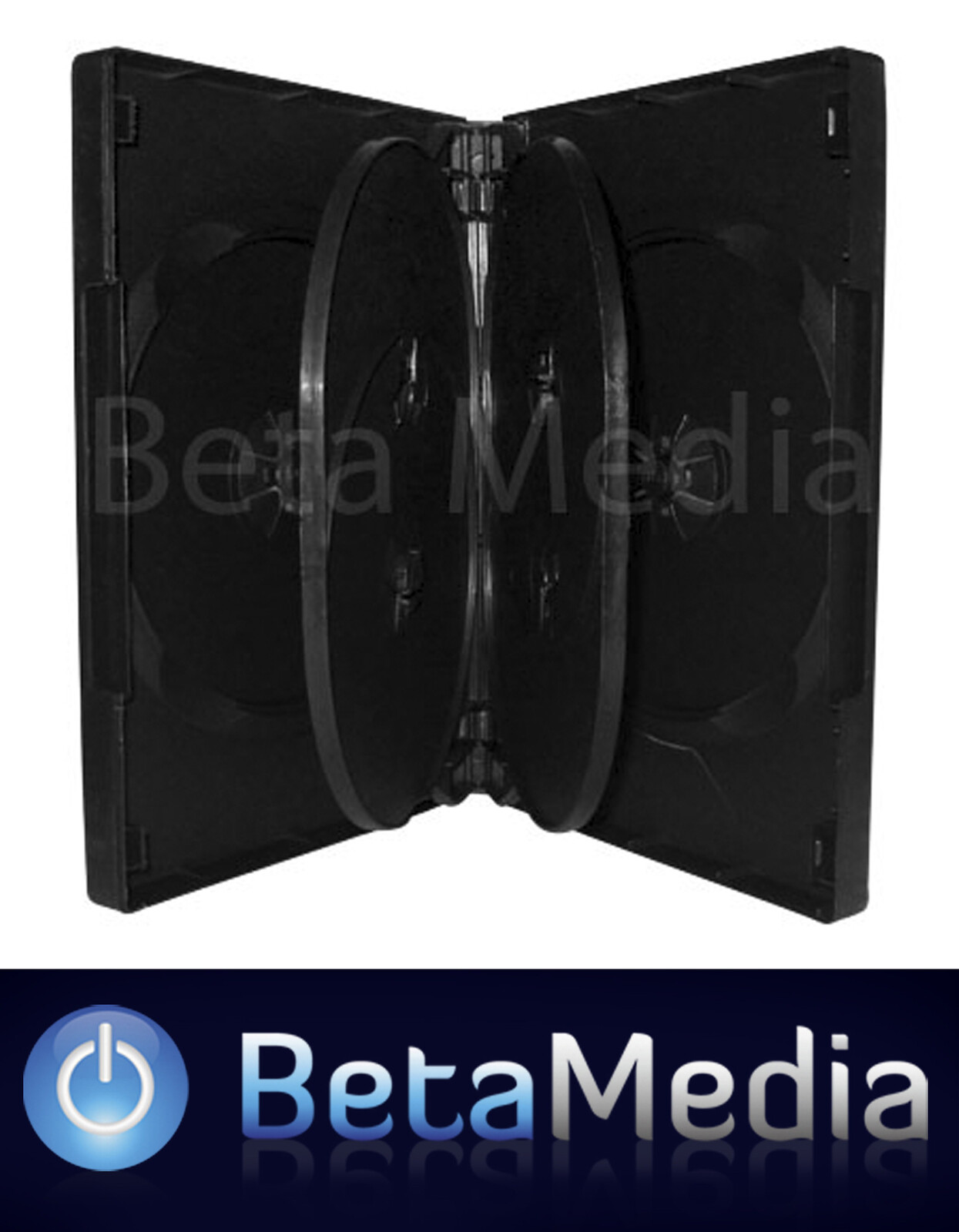 100 x Black 22mm ** HOLDS 6 Discs ** Quality CD / DVD Cover Cases