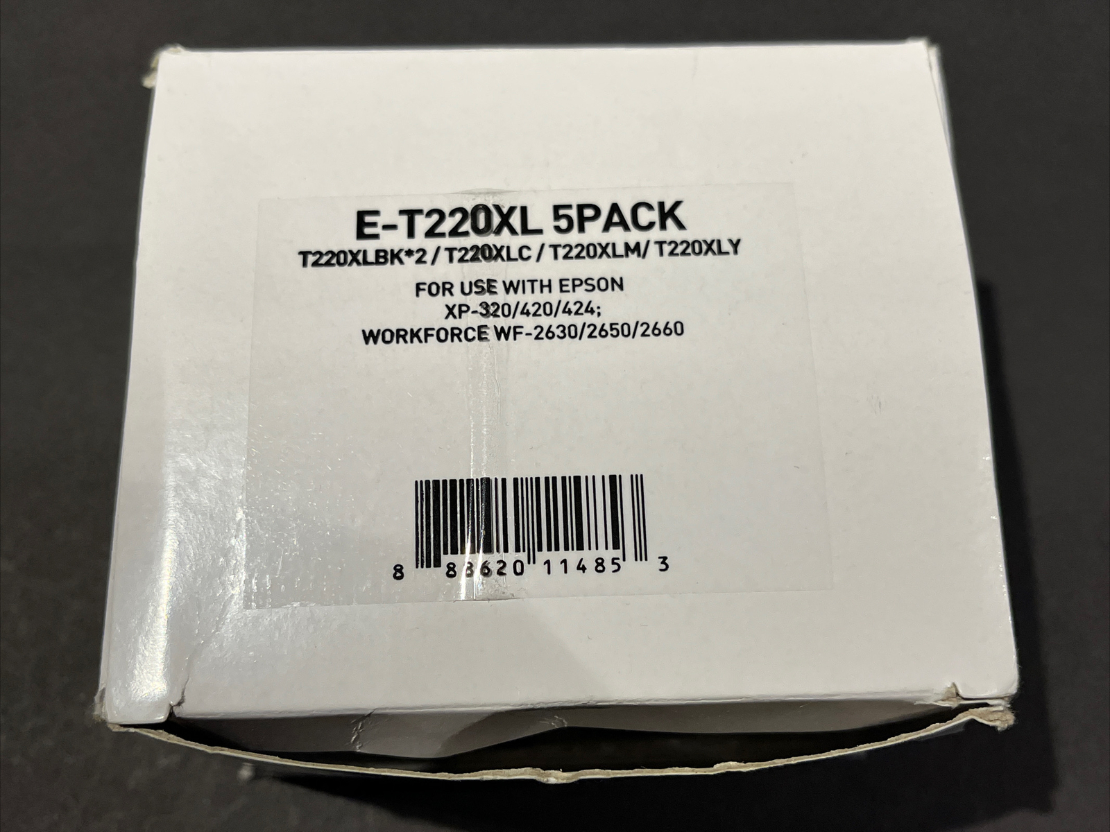 LOT(5) Epson Ink Cartridges E-T220XL Black/Cyan/Magenta/Yellow *READ