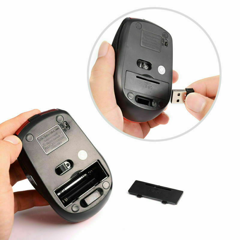 2 Wireless Optical Mouse Mice & USB Receiver For PC Laptop Computer DPI 2.4GHz