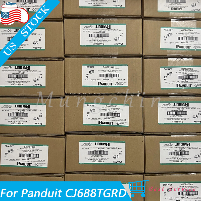 Brand New Panduit Category Cat 6 Jacks RJ45 CJ688TGRD BOX OF 100 Color RED Cat6