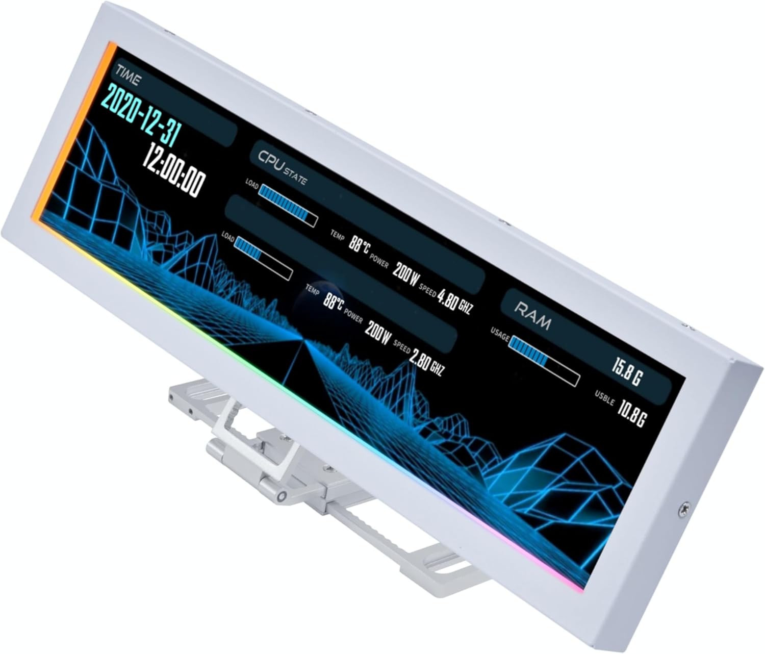 8.8″ Universal Screen for PC – Adjustable Mounting for Any Computer Setup – Cust