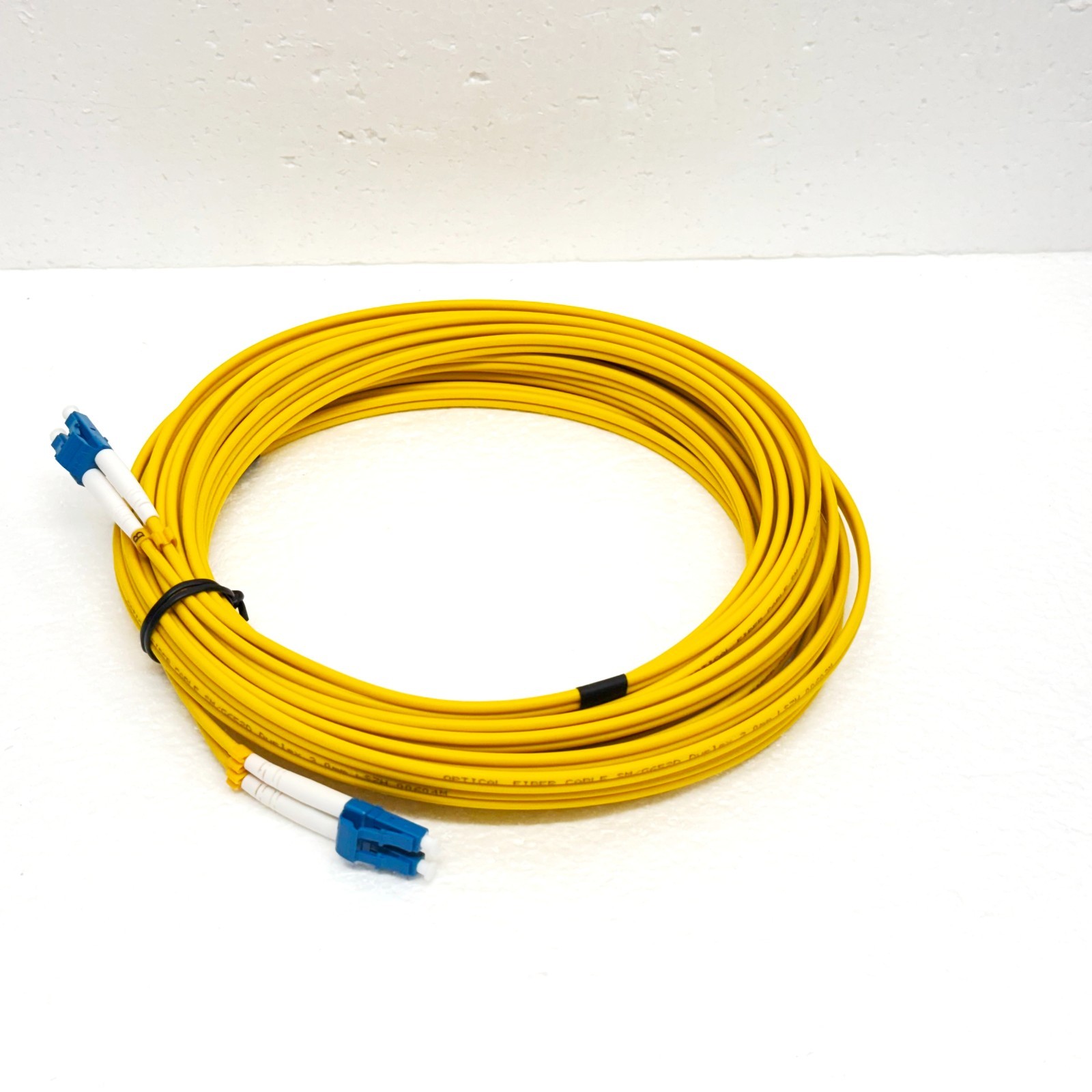 10m LC-LC Duplex Single Mode Fiber Patch Cable SM G652D 3.0mm LSZH Yellow Cord