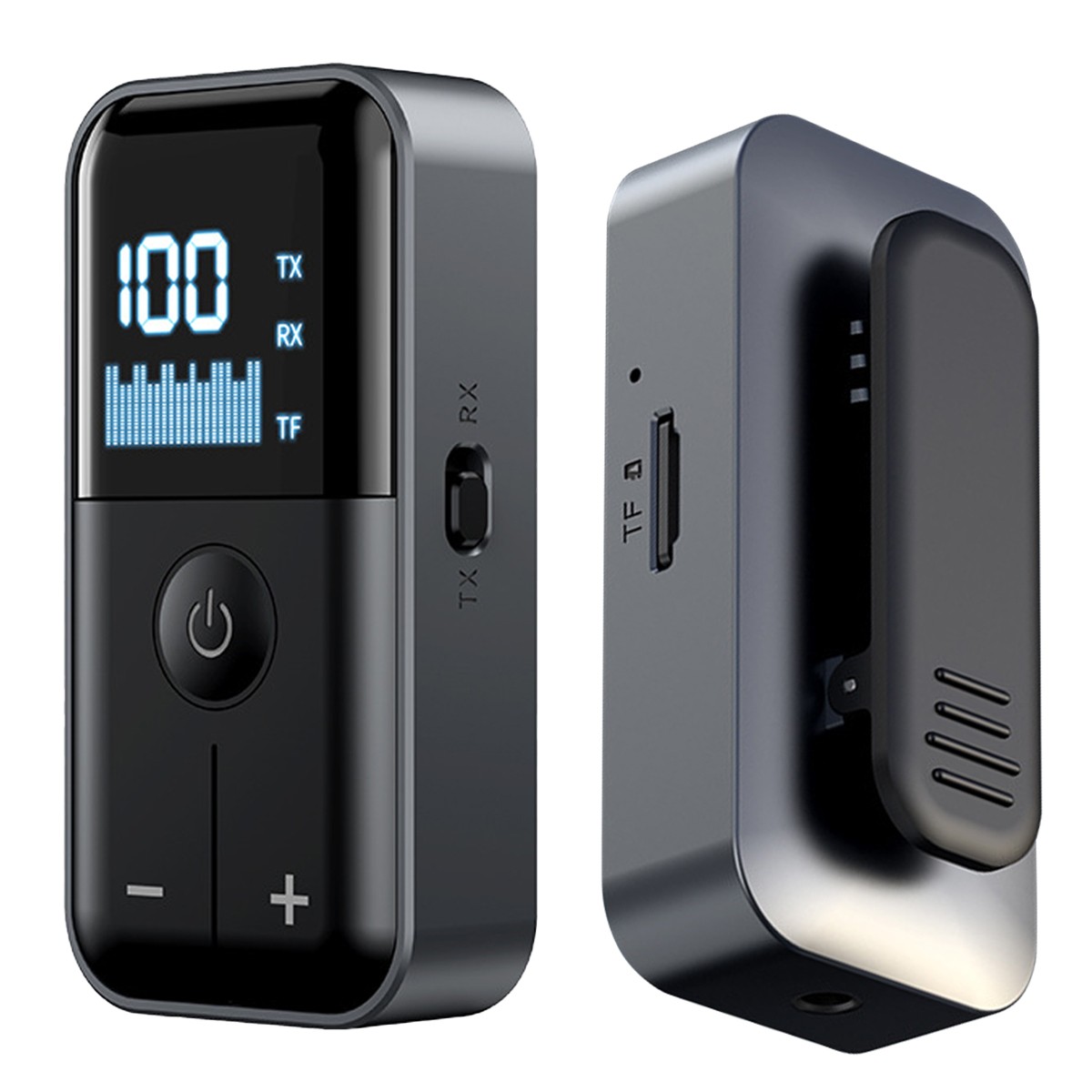 Wireless Audio Transmitter Receiver Car Home Lapel Clip Bluetooth 5.4 Adapter
