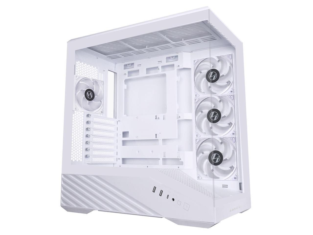 Lian Li V100 ATX Mid-Tower PC Case, 4 x 120mm ARGB PWM Fans Pre-Installed, LED