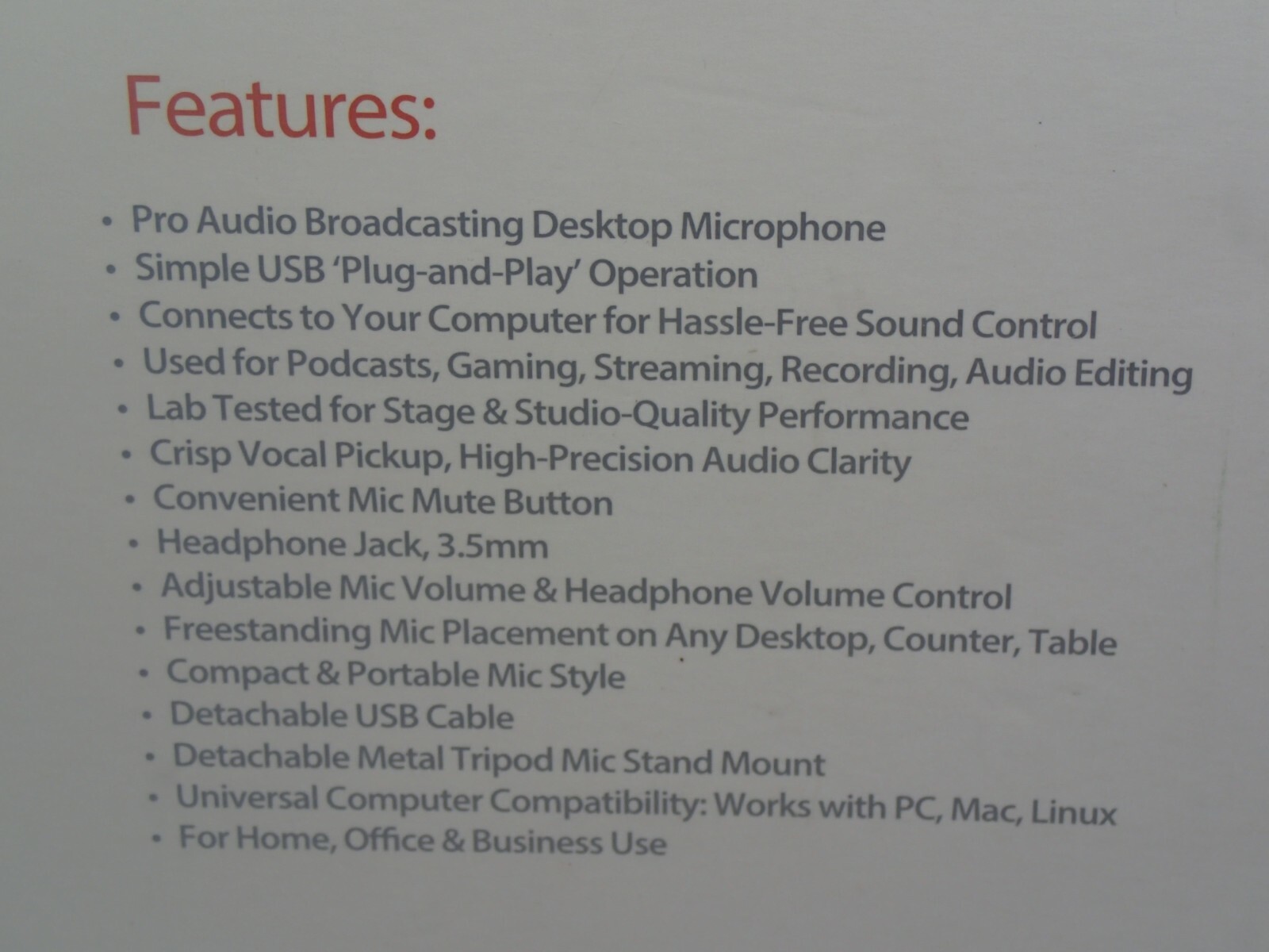 Pyle PDMIUSB50 USB Plug and Play Microphone, Portable Pro Audio Condenser Mic