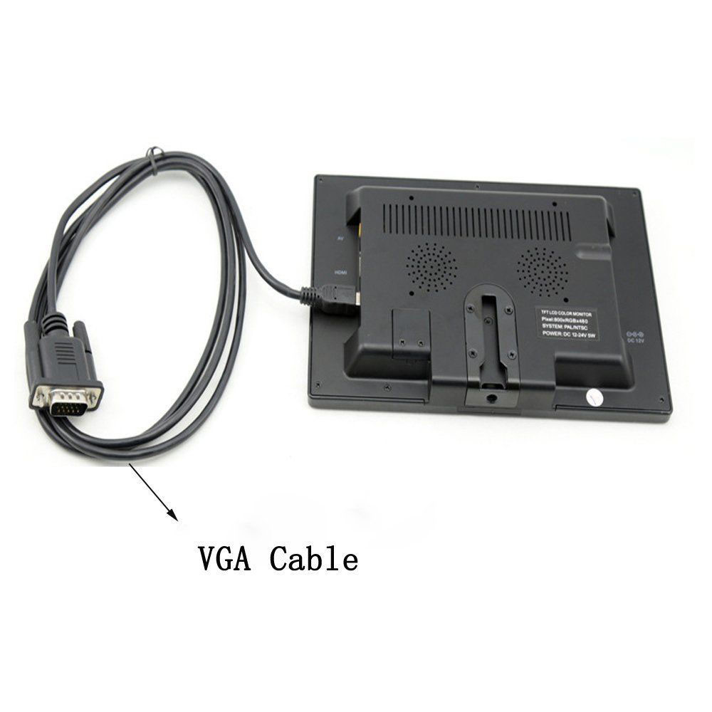 Portable Monitor 10 inch LCD Display Screen with AV VGA HDMI Input for DSLR PC