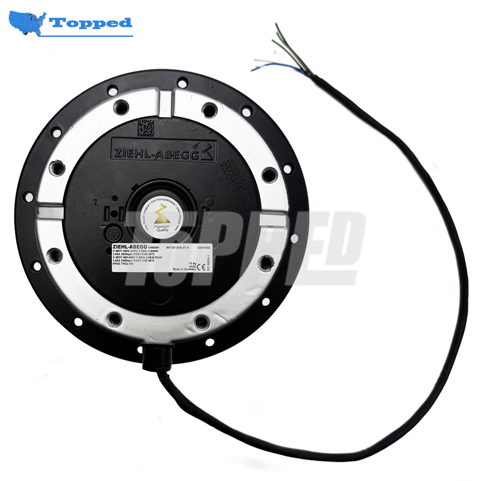 New MK137-2DK.07.N 104020H Motor Fan 400V 0.65/0.78kW for ZIEHL-ABEGG