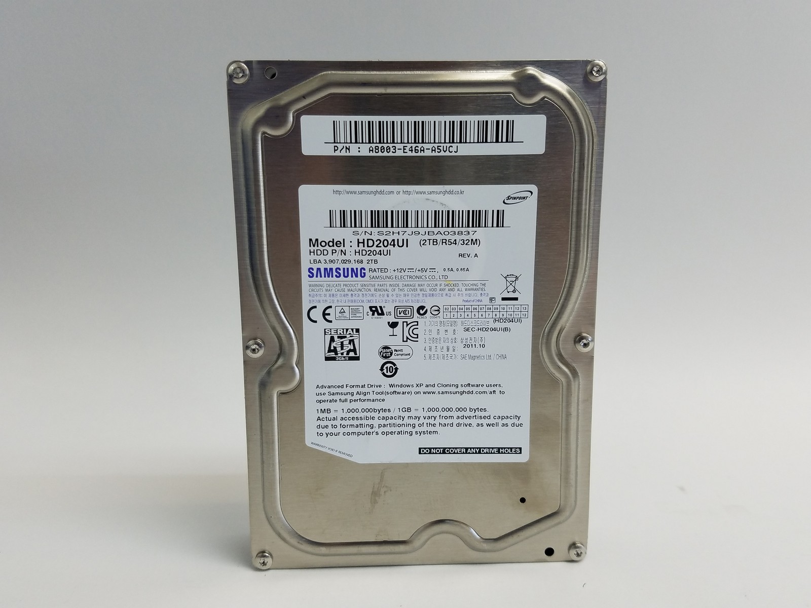 Samsung HD204UI SpinPoint F4EG 2 TB 3.5″ SATA II Desktop Hard Drive