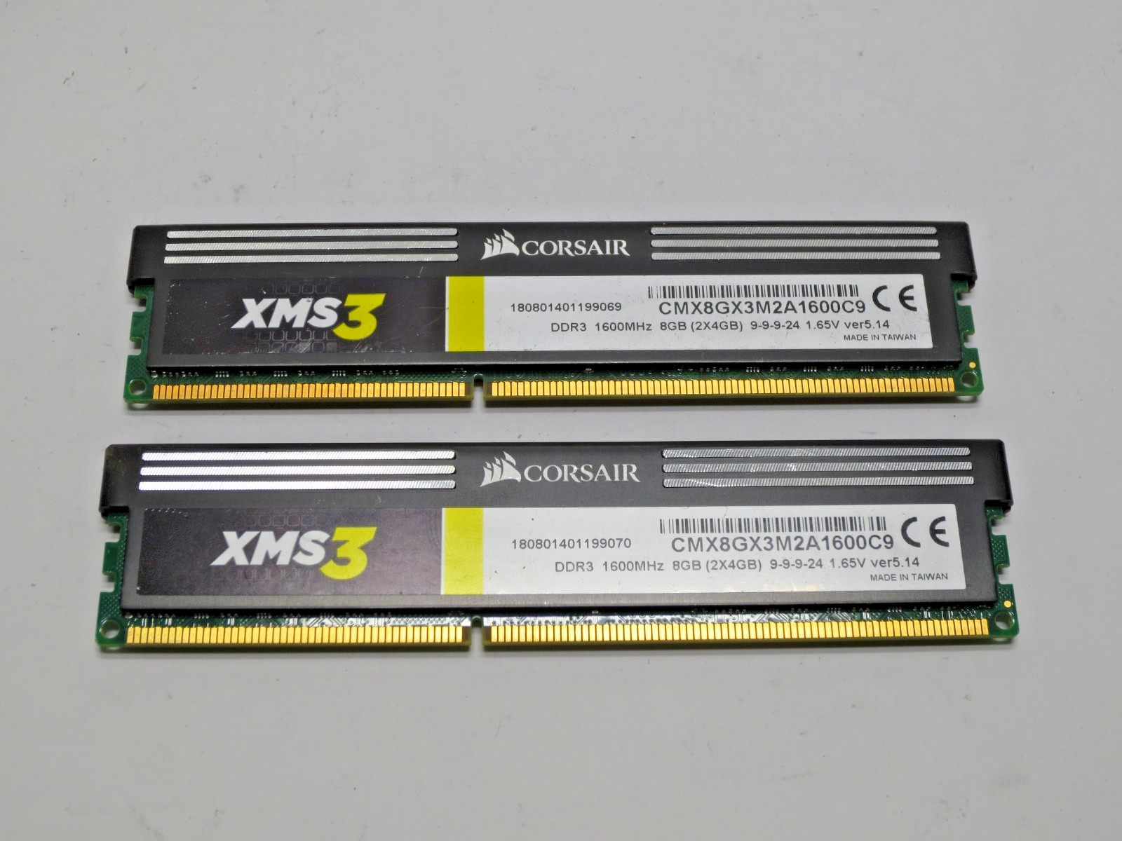 Corsair XMS3 8GB (2x4GB) DDR3 1600MHz PC3 12800 Desktop RAM CMX8GX3M2A1600C9
