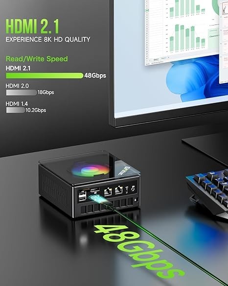 GMKtec K11 Mini PC Gaming AMD Ryzen 9 8945HS Up to 5.20GHz 32GB DDR5 RAM 1TB SSD