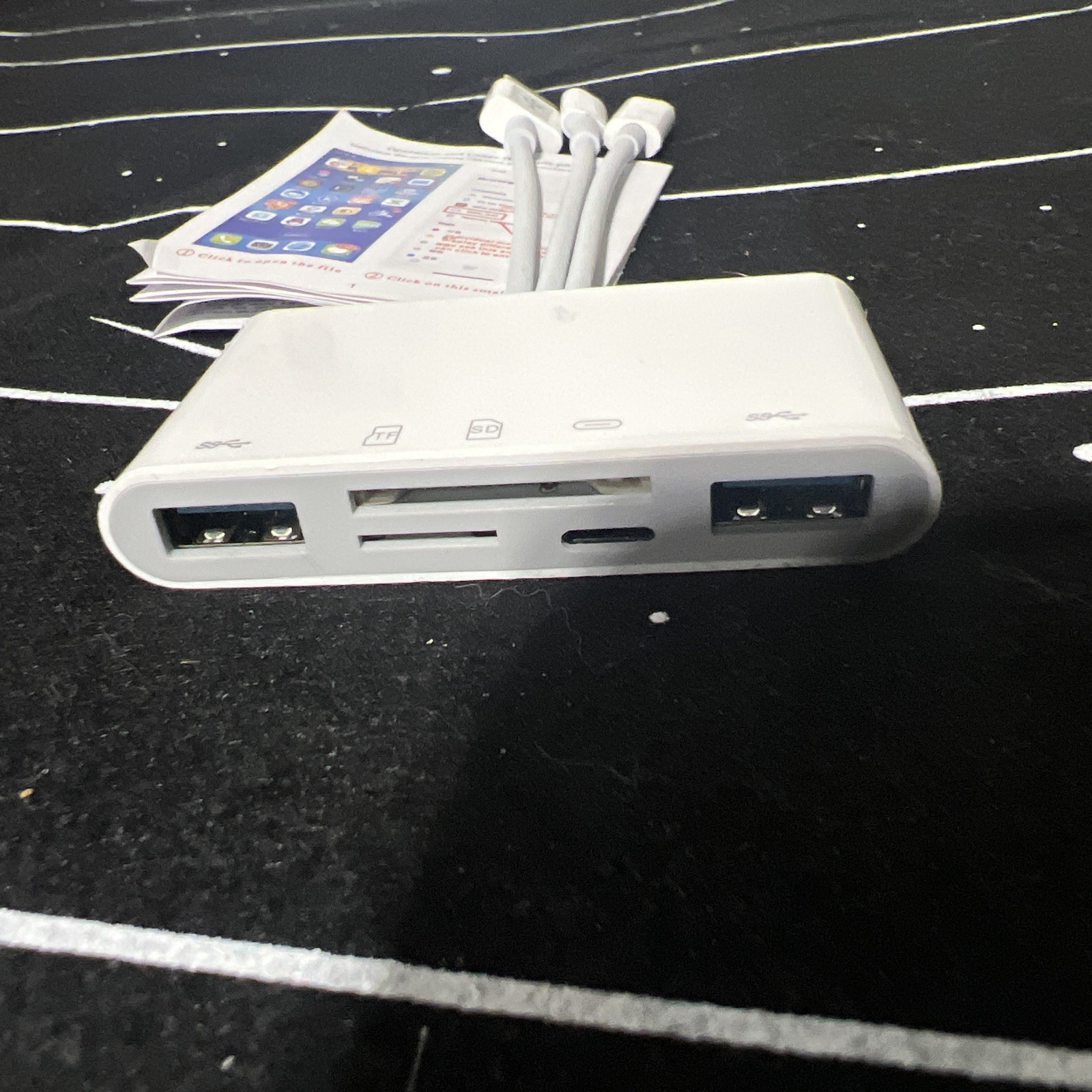 5-in-1 Memory Card Reader, USB OTG Adapter & SD Card Reader for i-Phone/i-Pad, U