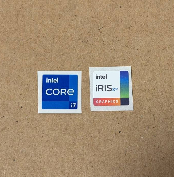 Intel Core i7 11 12 Gen & IRIS XE Graphics Sticker Label Decal