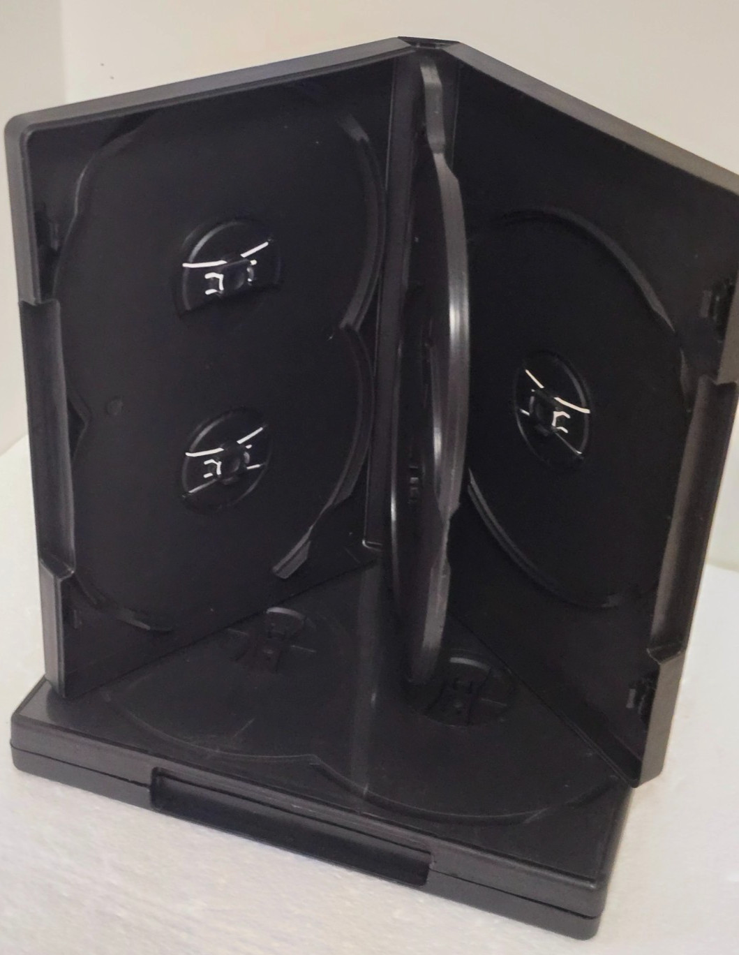 5 Disc Black Thick DVD/CD Media Storage Case (Figure 8 Flip Style, 20mm)