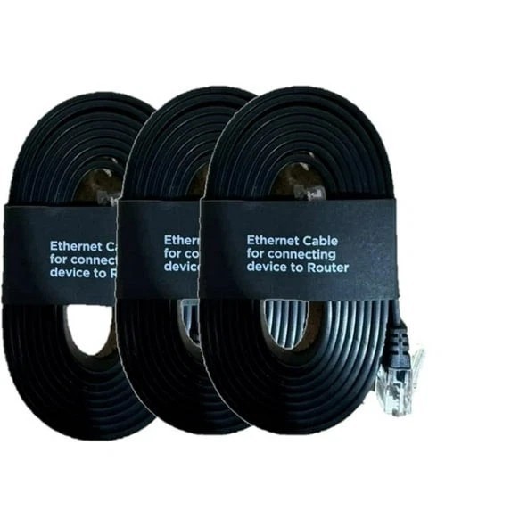 CAT 6a Flat Ethernet 5 Feet Network Cable up to 10Gbps (3 Pack) – Lot of 10