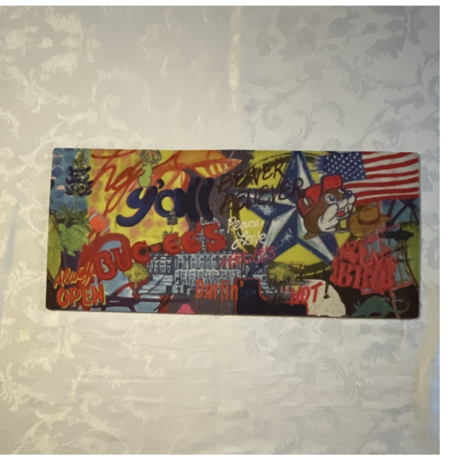 Large/XL Multicolor Patterned Desk Pad Mouse Mat Non-Slip Rubber 22 x 10 in