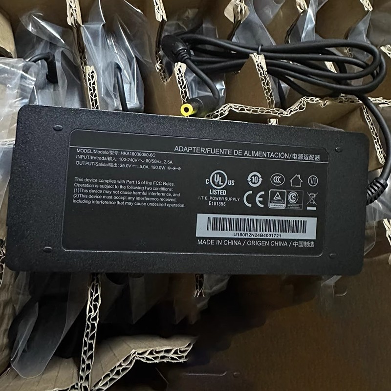 36V 5A 180W 7.9×5.5mm For Huntkey HKA18036050-6C Power Supply Adapter Charger