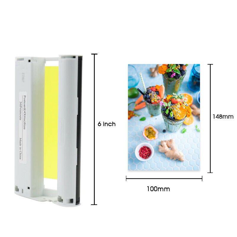 Canon Selphy CP1200 CP1300 CP1500 4×6 108 sheet Color Ink Paper Set KP-108IN lot