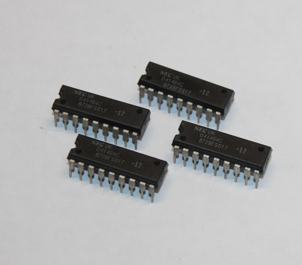 4x NEC D41464C -12 256kbit DRAM DIP18 DRAM New Old Stock IC RAM Chips