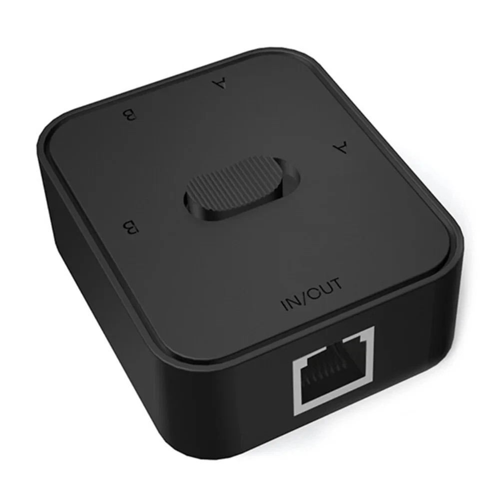 Gigabit 1000Mbps Network Splitter RJ45 One Input Two Output Ethernet Adapter