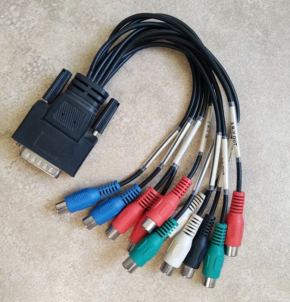 Audio Cables 26 PIN MALE CONNECTOR to 11 FEMALE Red Blue Green White Black Video