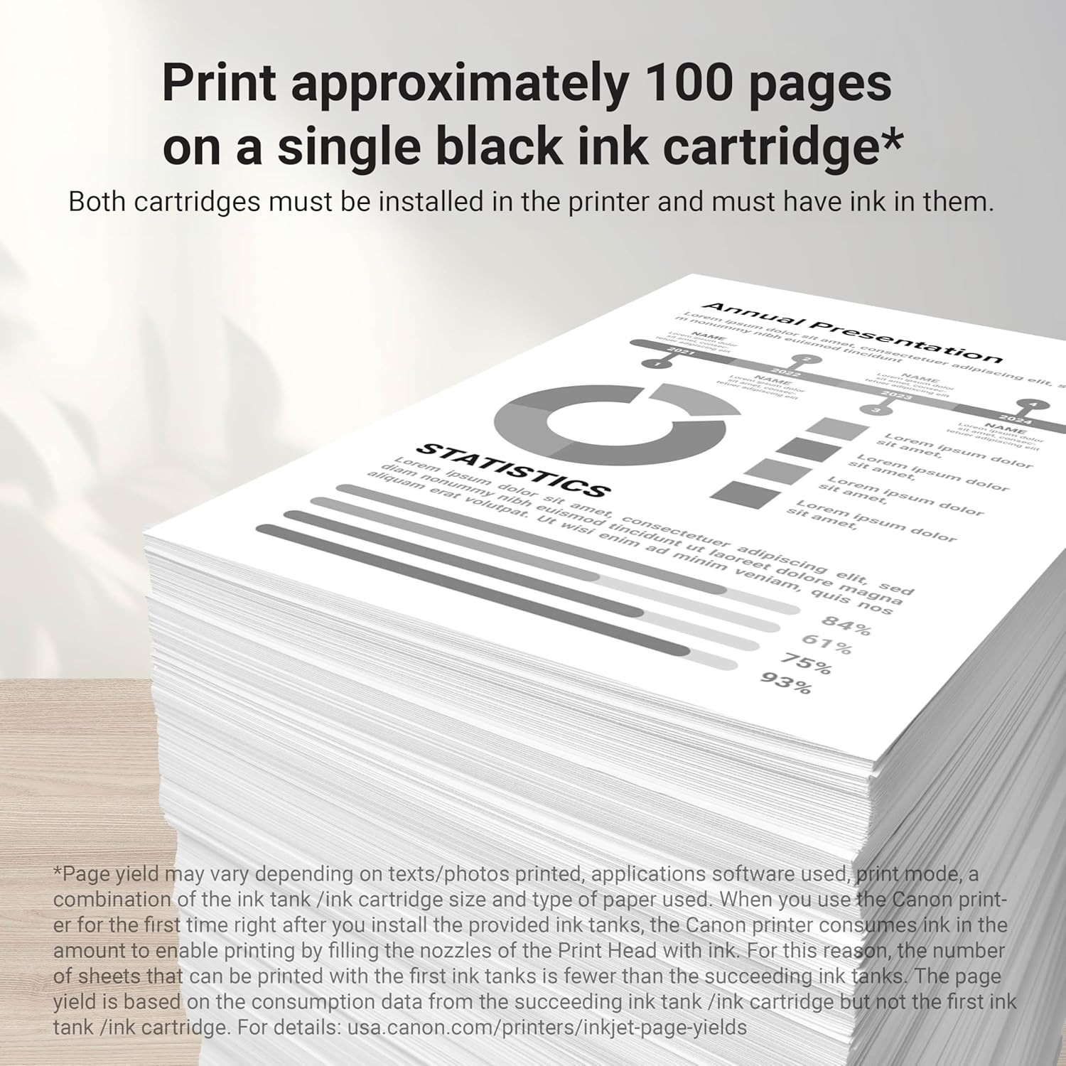 Canon PG-275 Genuine Black Ink Cartridge, Compatible with TS3520/3522, TR4720/47
