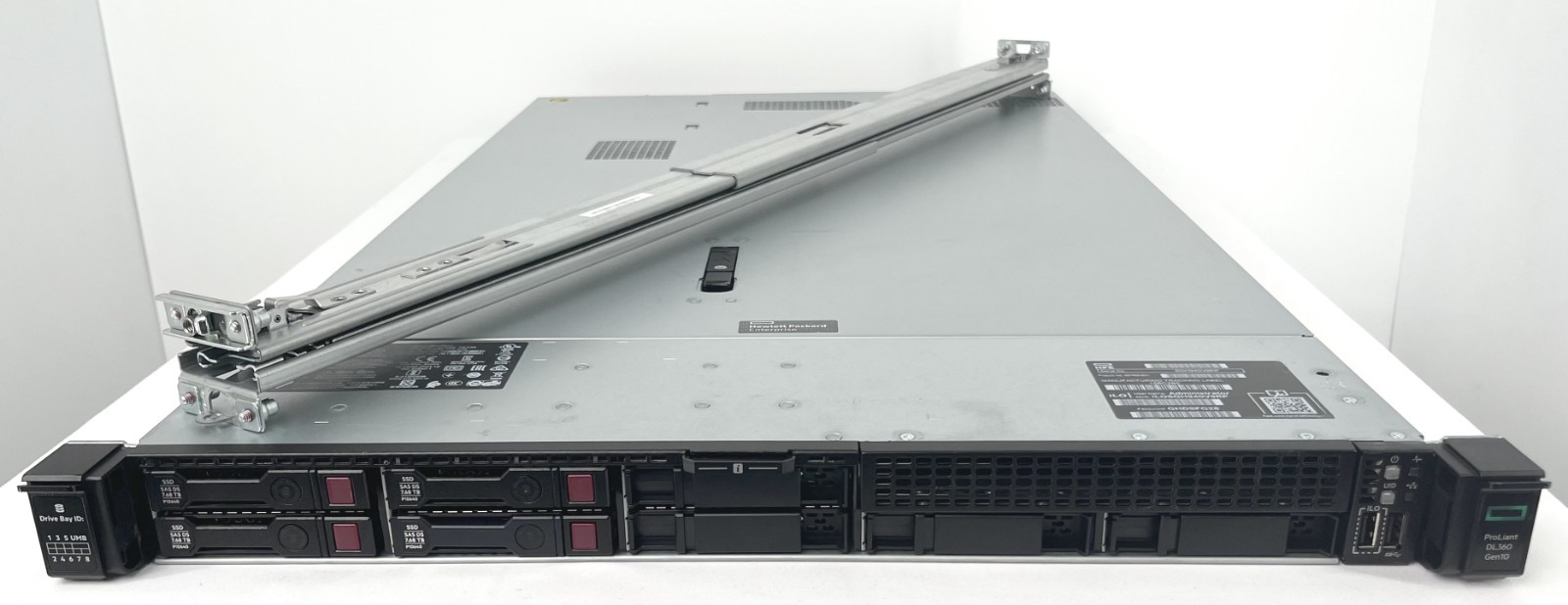 HPE DL360 Gen10 2x 6252 48-Cores 512GB-R P408i-a 4x 7.68TB SSD 2x 800W 1U Server