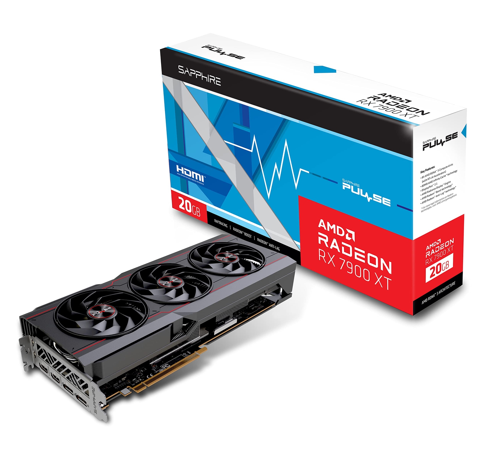 Sapphire Pulse AMD Radeon RX 7900 XT 20GB 11323-02-20G Gaming Graphics Card