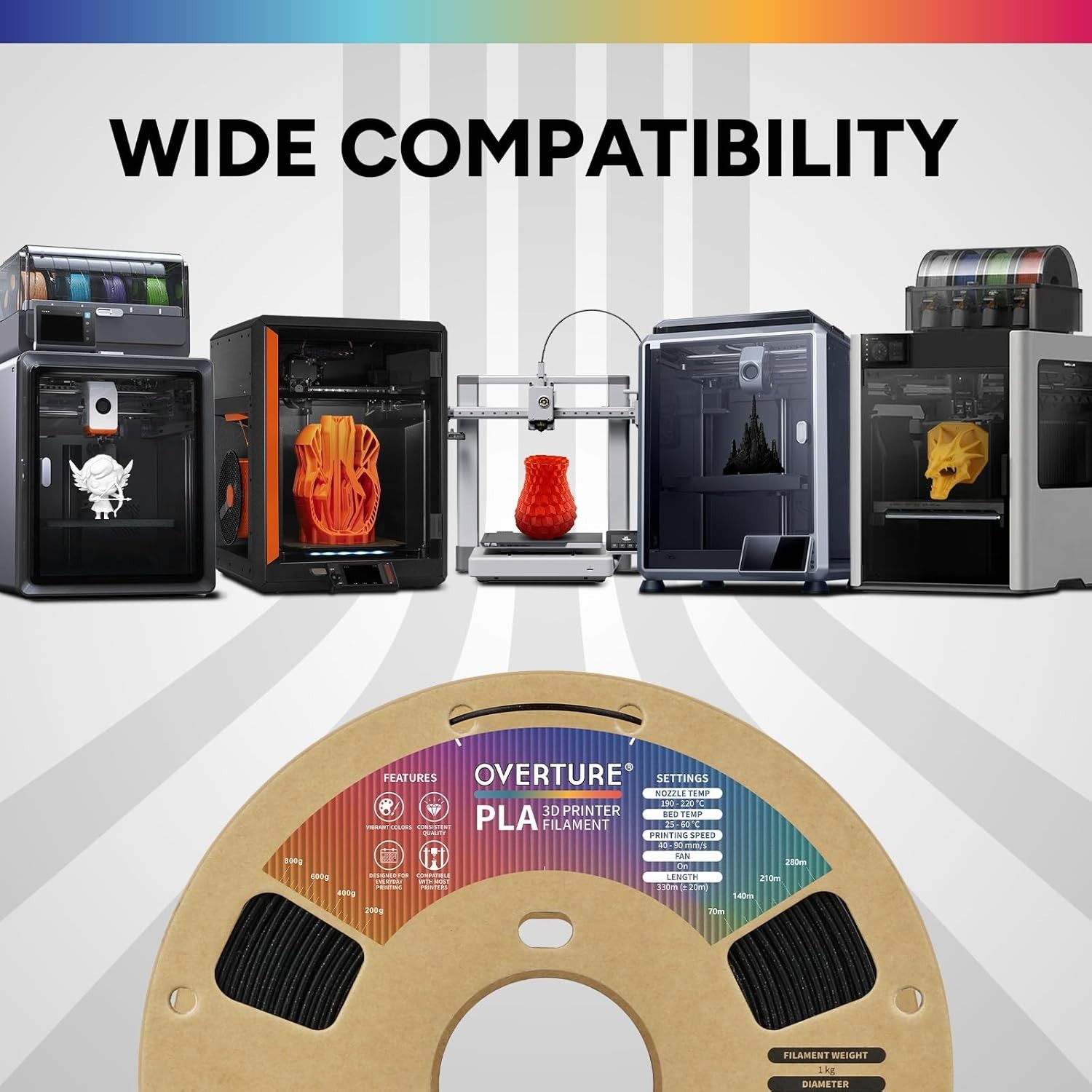 Reliable 1kg PLA Filament 1.75mm in Sparkle Black – Perfect for All FDM Printers