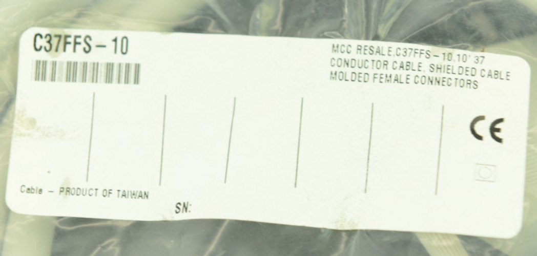 New Measurement Computing Cable C37FFS-10 Molded Female Connectors Cable