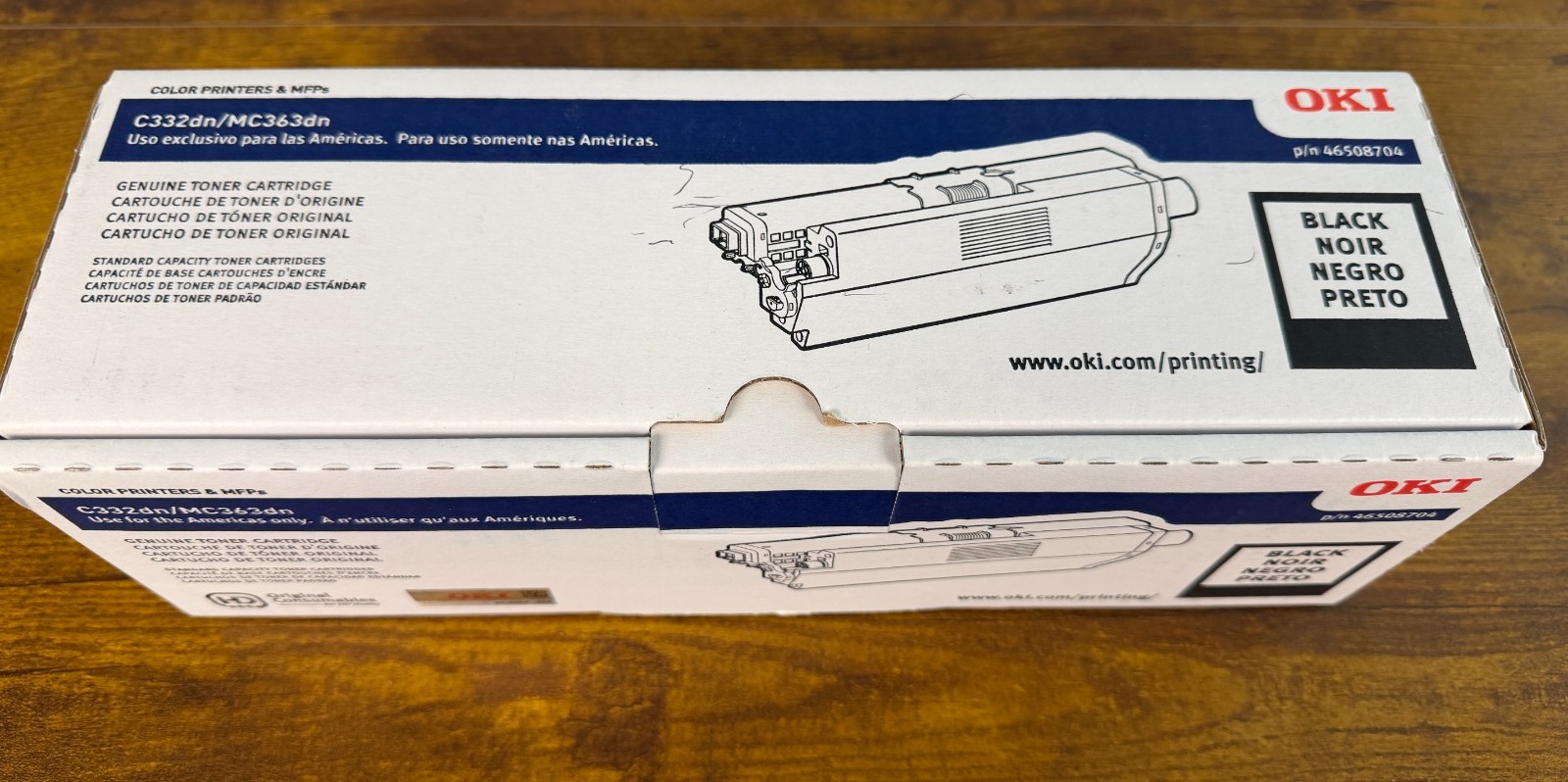 Oki Original LED Toner Cartridge – Black – 1 / Each (46508704)