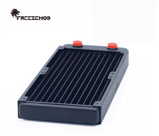 FREEZEMOD TSRP-BP240 240mm Radiator Copper Fins 27mm Matte Black RoHS Certified.