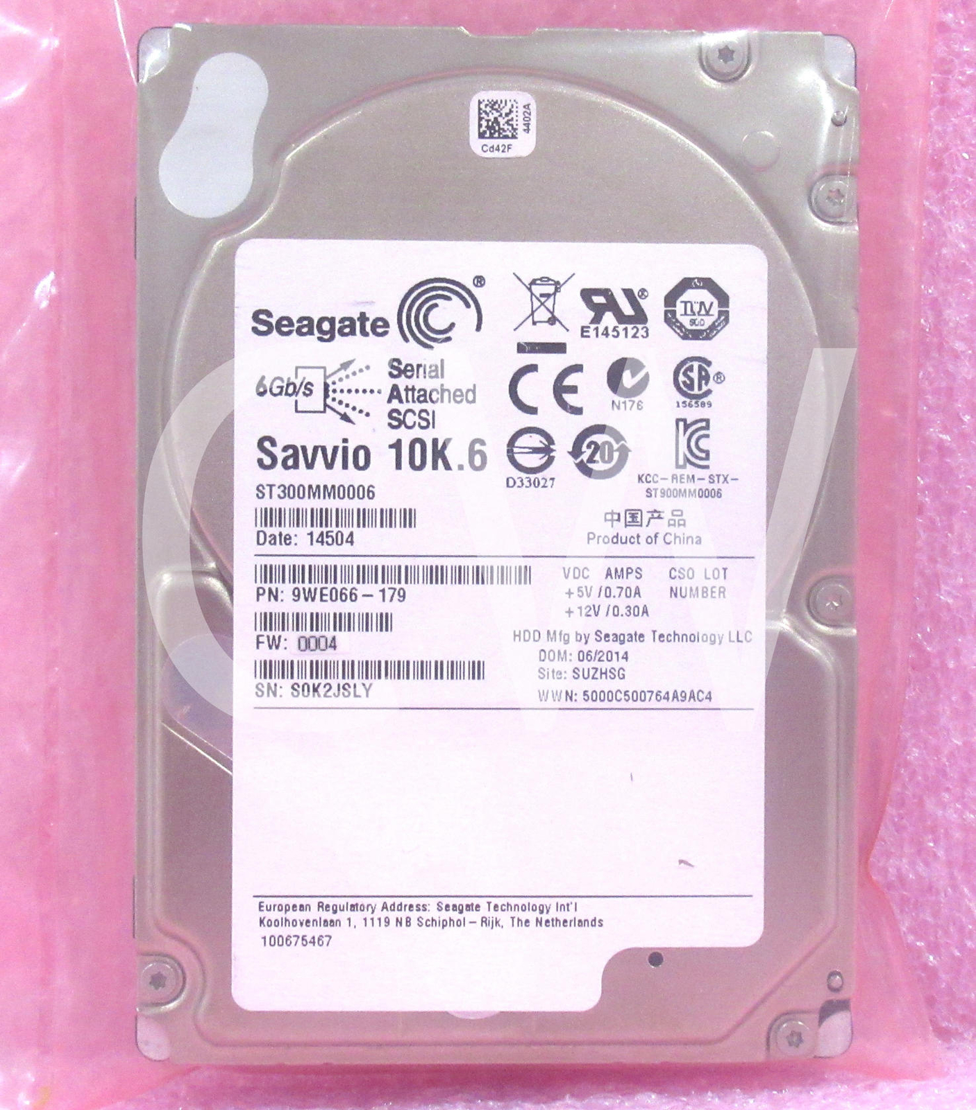 ST300MM0006 Seagate SAVVIO 9WE066-179 10K.6 300GB 10K 6G 64MB 2.5″SAS Hard Drive
