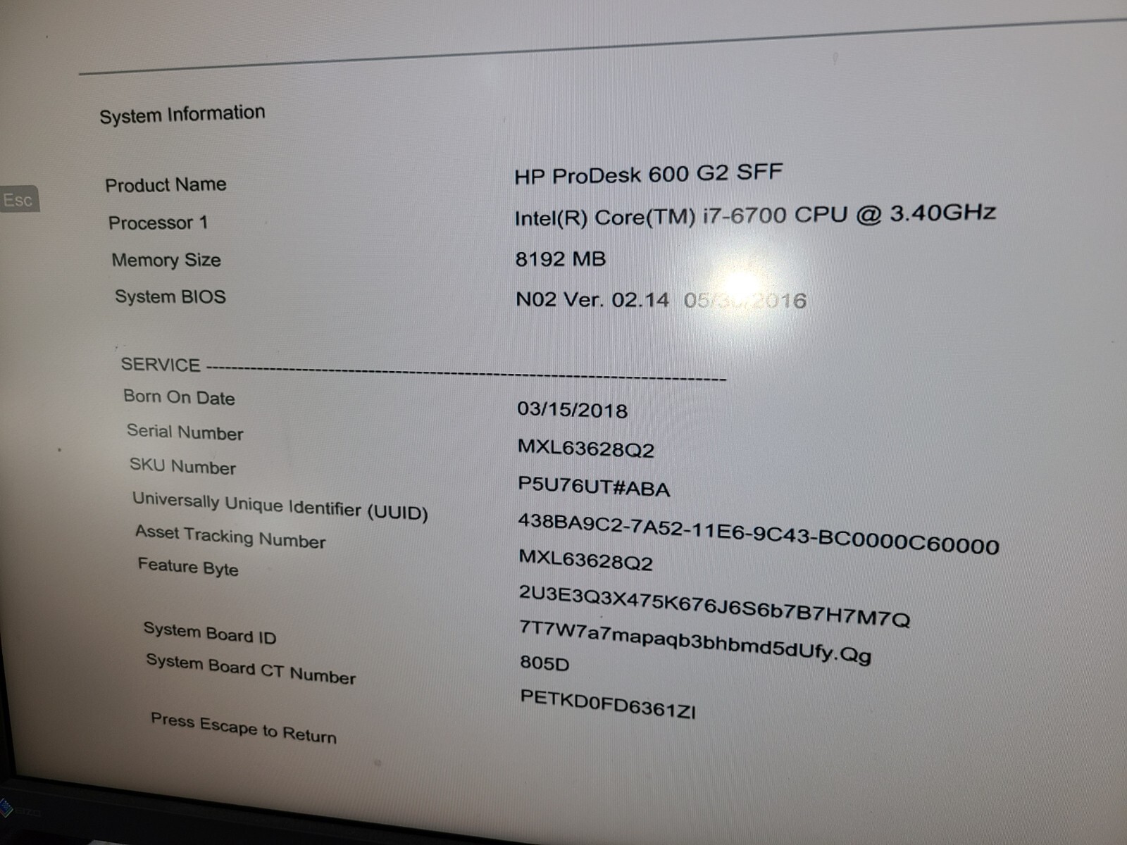 HP ProDesk 600 G2 SFF Business Desktop Computer i7 6700 8GB – 256GB SSD WIN10PRO