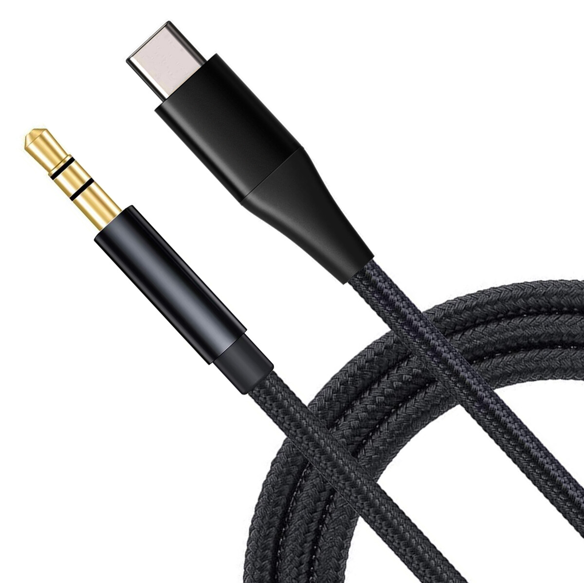 AUX CABLE USB-C TO 3.5MM AUDIO CORD CAR STEREO AUX-IN JACK for PHONES & TABLETS