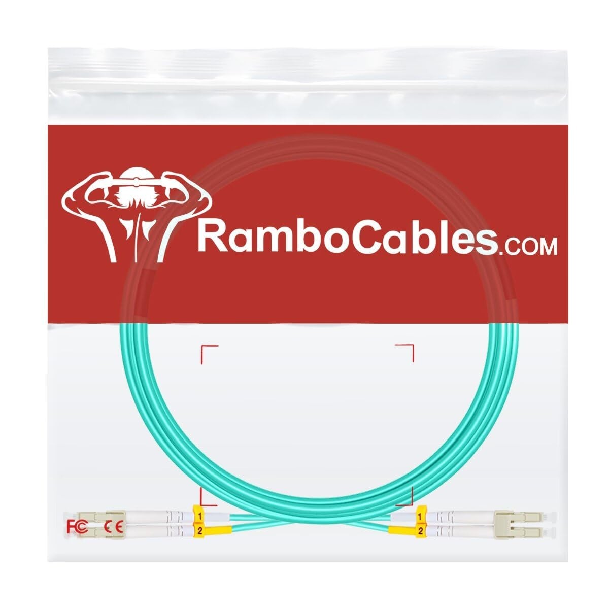 2 PCS LC Multimode Fiber Patch Cables MMF OM4 Optic Duplex 3 FEET LSZH, NEW