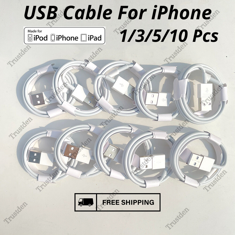 For iPhone 6 7 8 Plus X XR X XS 11 12 13 14 USB Charger Cable Cord 3FT/6FT Lot