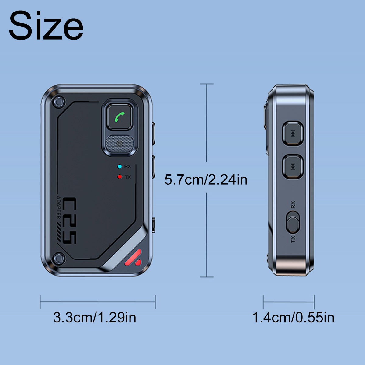 2 in 1 Wireless Bluetooth 5.0 Transmitter Receiver Adapter Audio 3.5mm Jack Aux