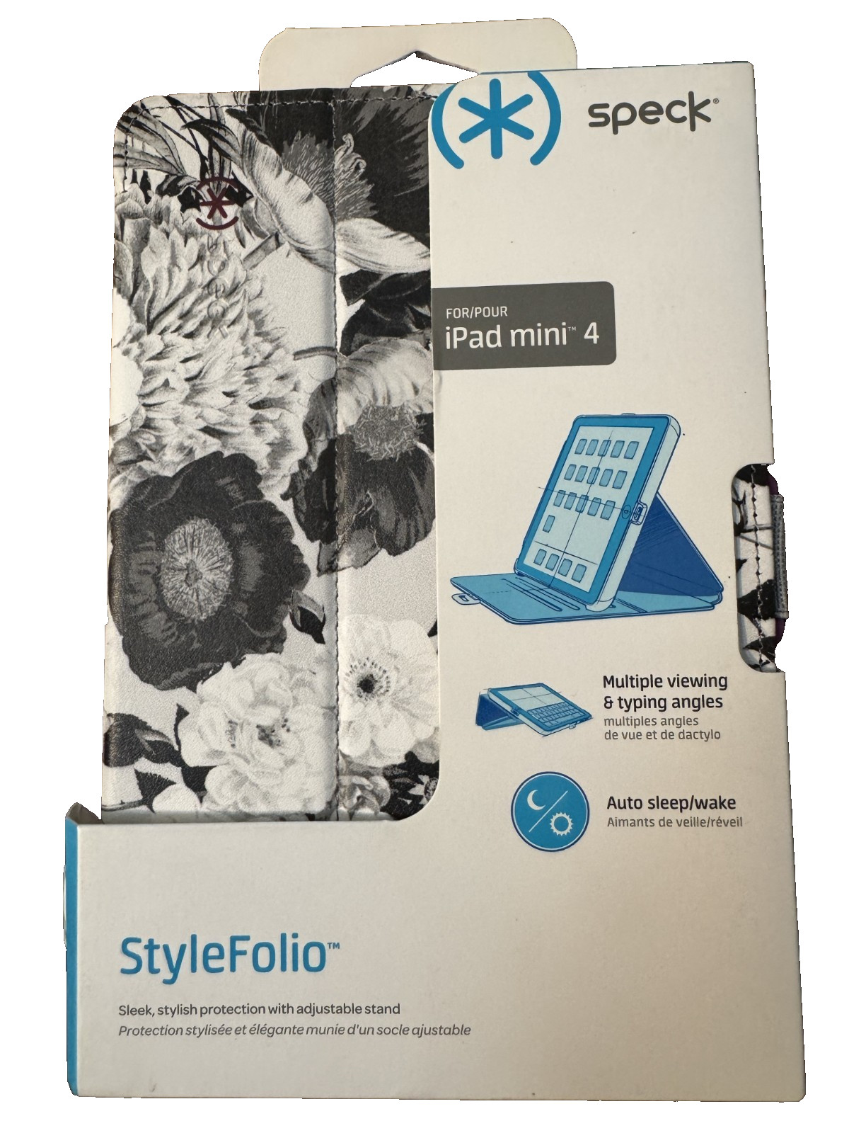 Speck StyleFolio Case for Apple iPad Mini 4 – Black & White Floral