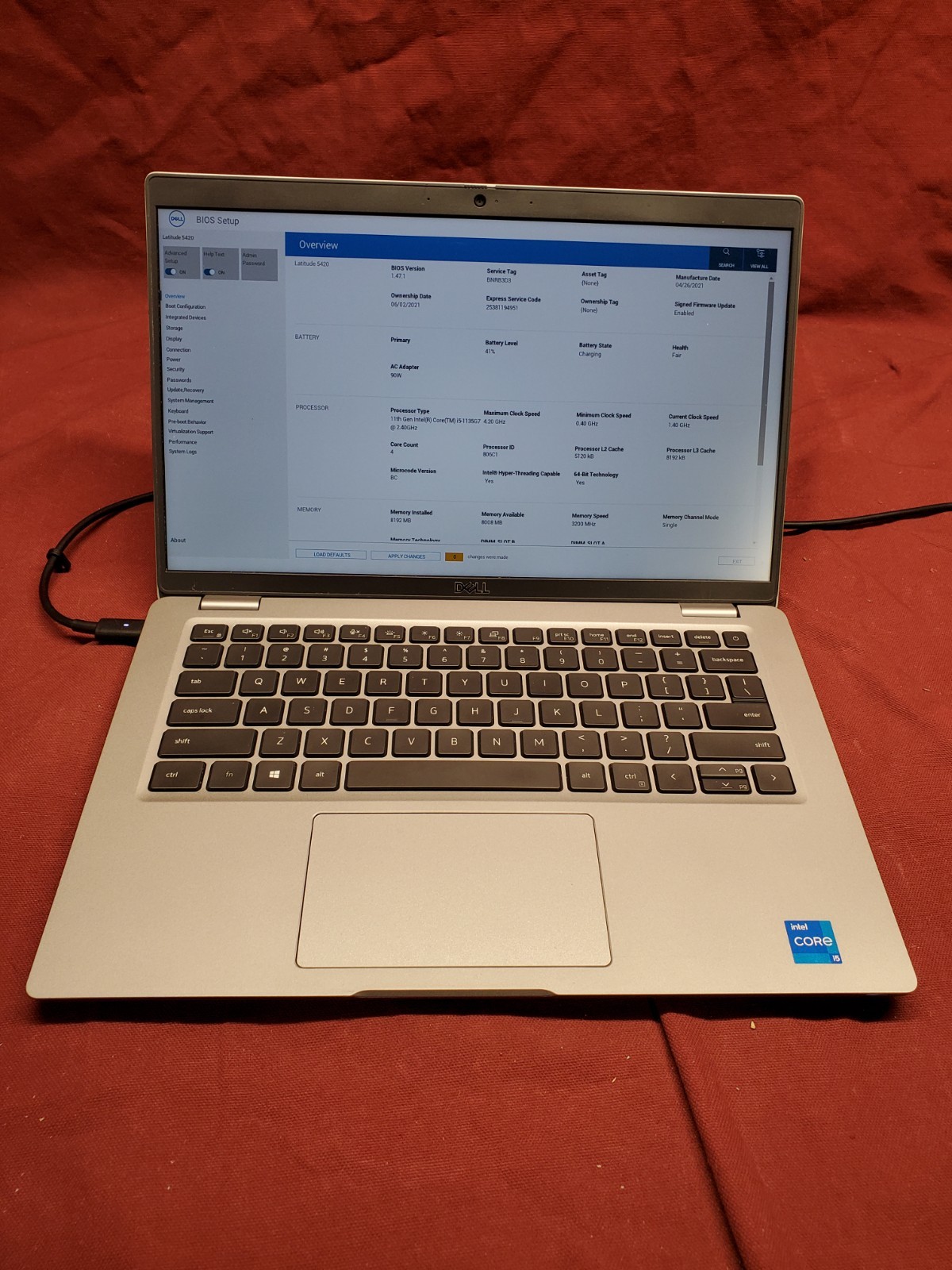 Dell Latitude 5420 i5 1135G7 2.4GHZ/ 8GB/ 256GB SSD #P 3008
